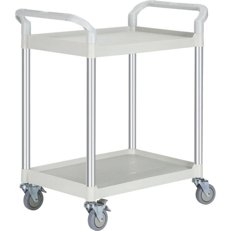 Chariot 2 plateaux gris
