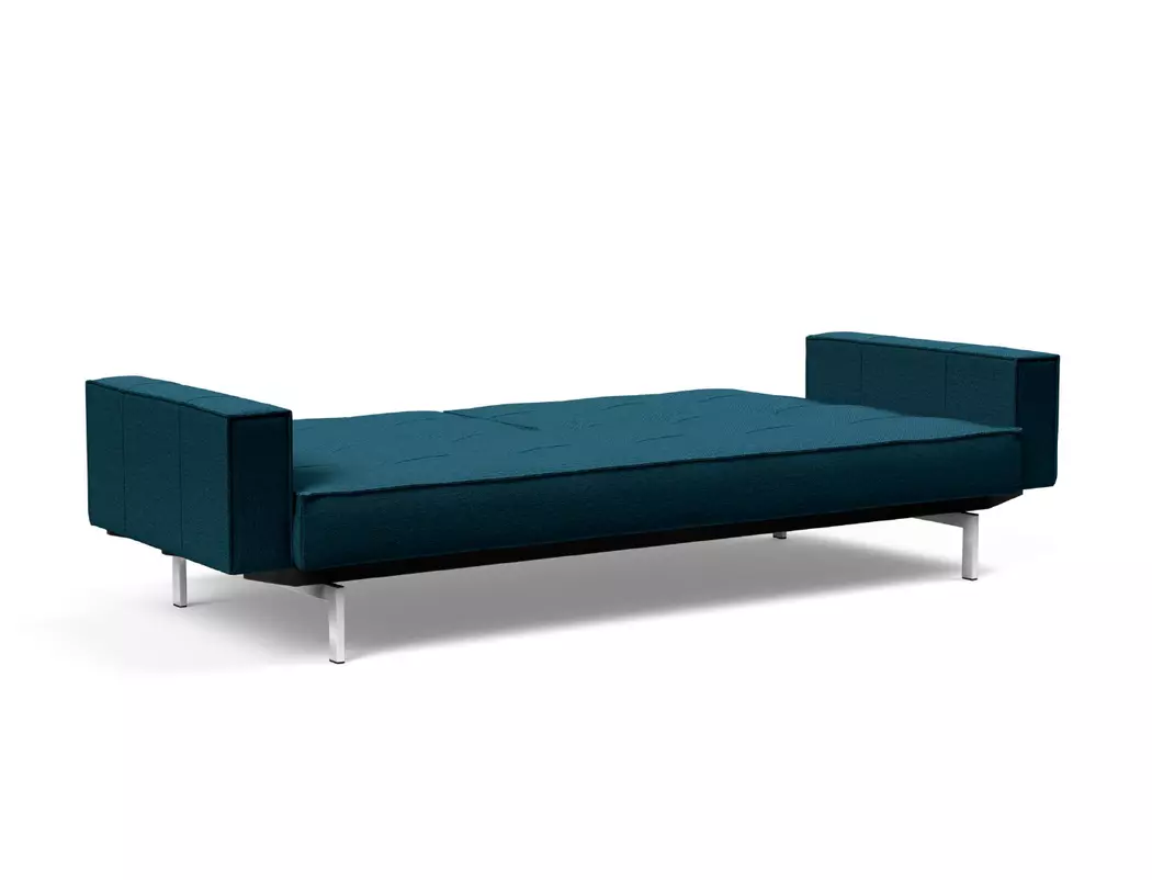 Schlafsofa mit Armlehnen Splitback Chrom