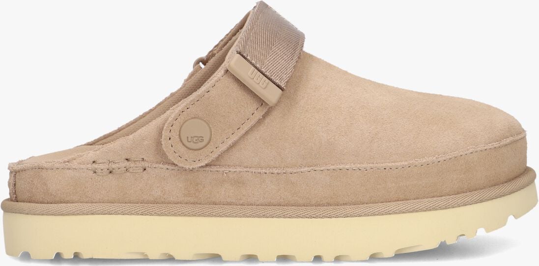 beige ugg sandalen met hak goldenstar clog