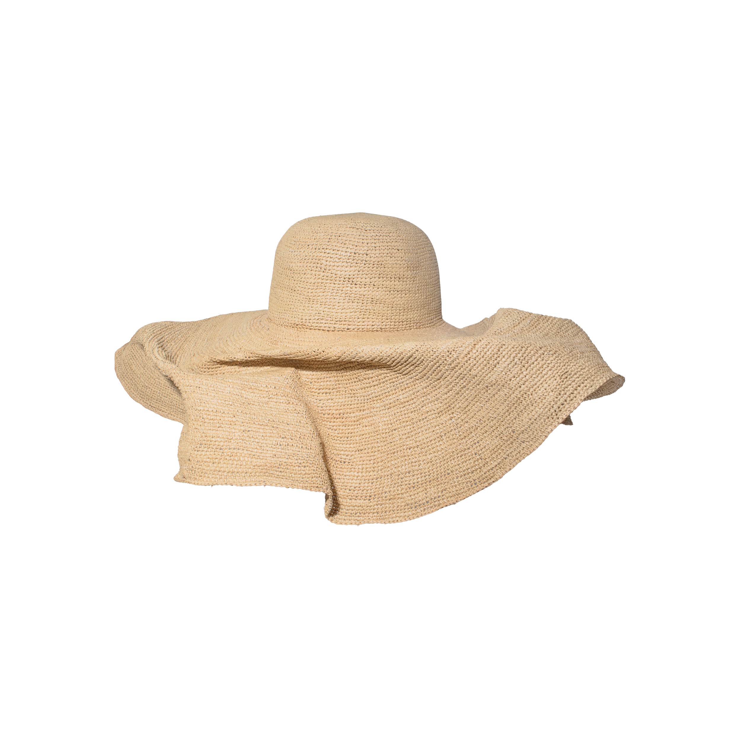 Chapeau glamour drapé en crochet