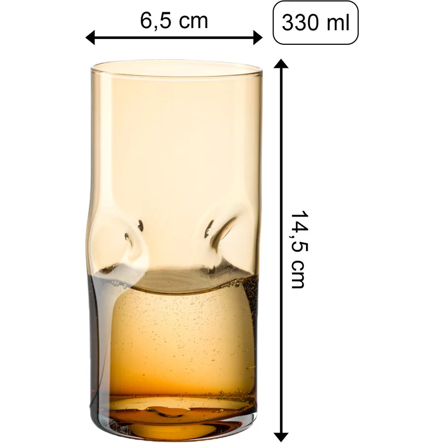Leonardo Trinkgläser Vesuvio 330 ml 4er Set bunt