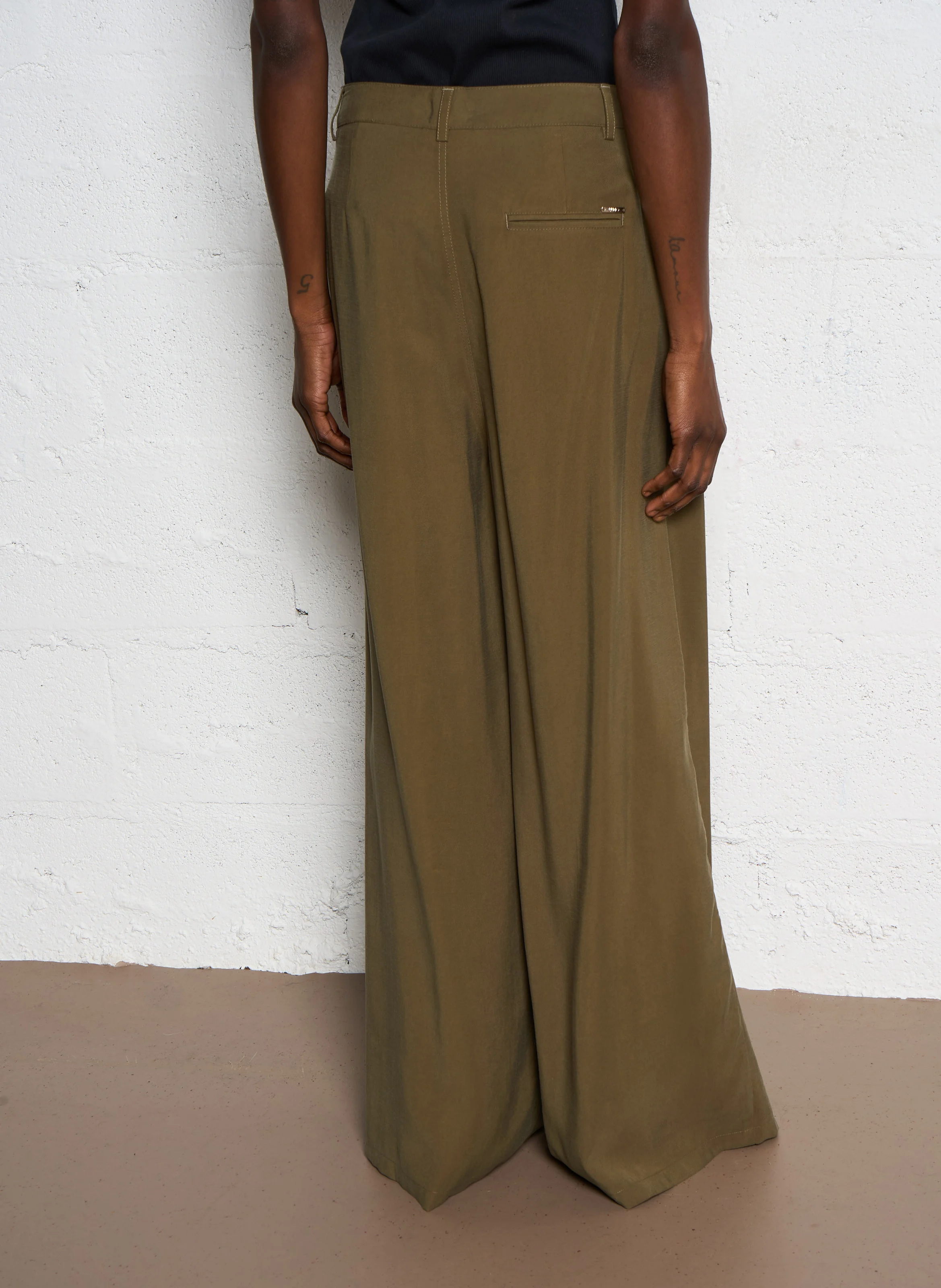 Pantalon large| Vert