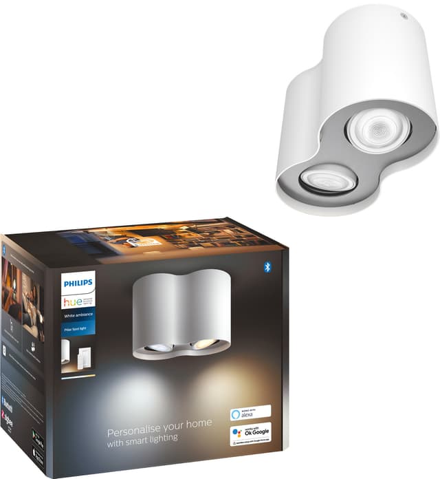 Philips Hue Pillar spotlyset 2x5W (hvid)