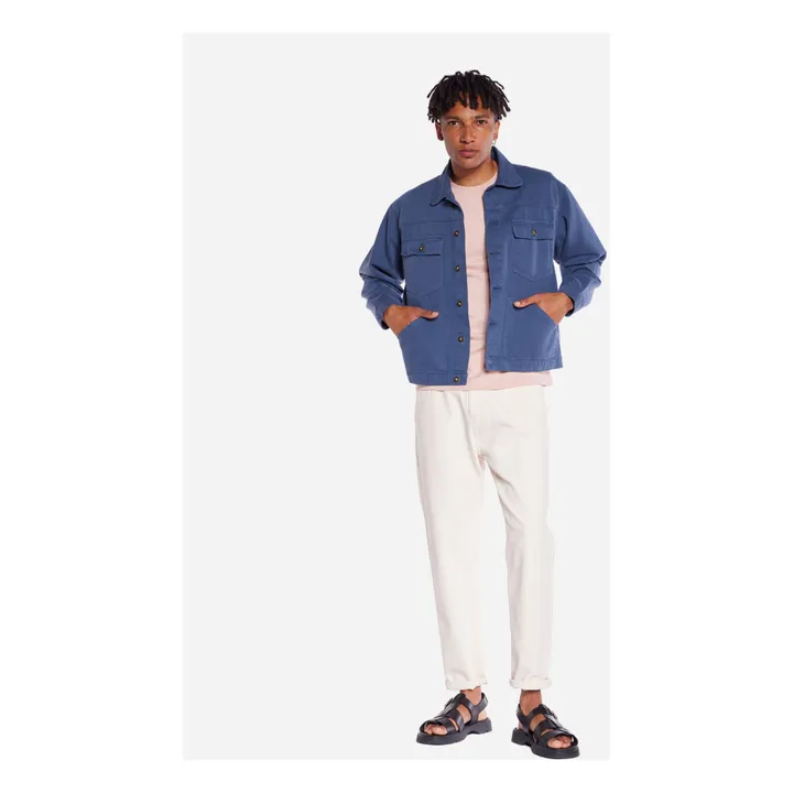 Olow Veste Hekinan Coton Bio | Bleu