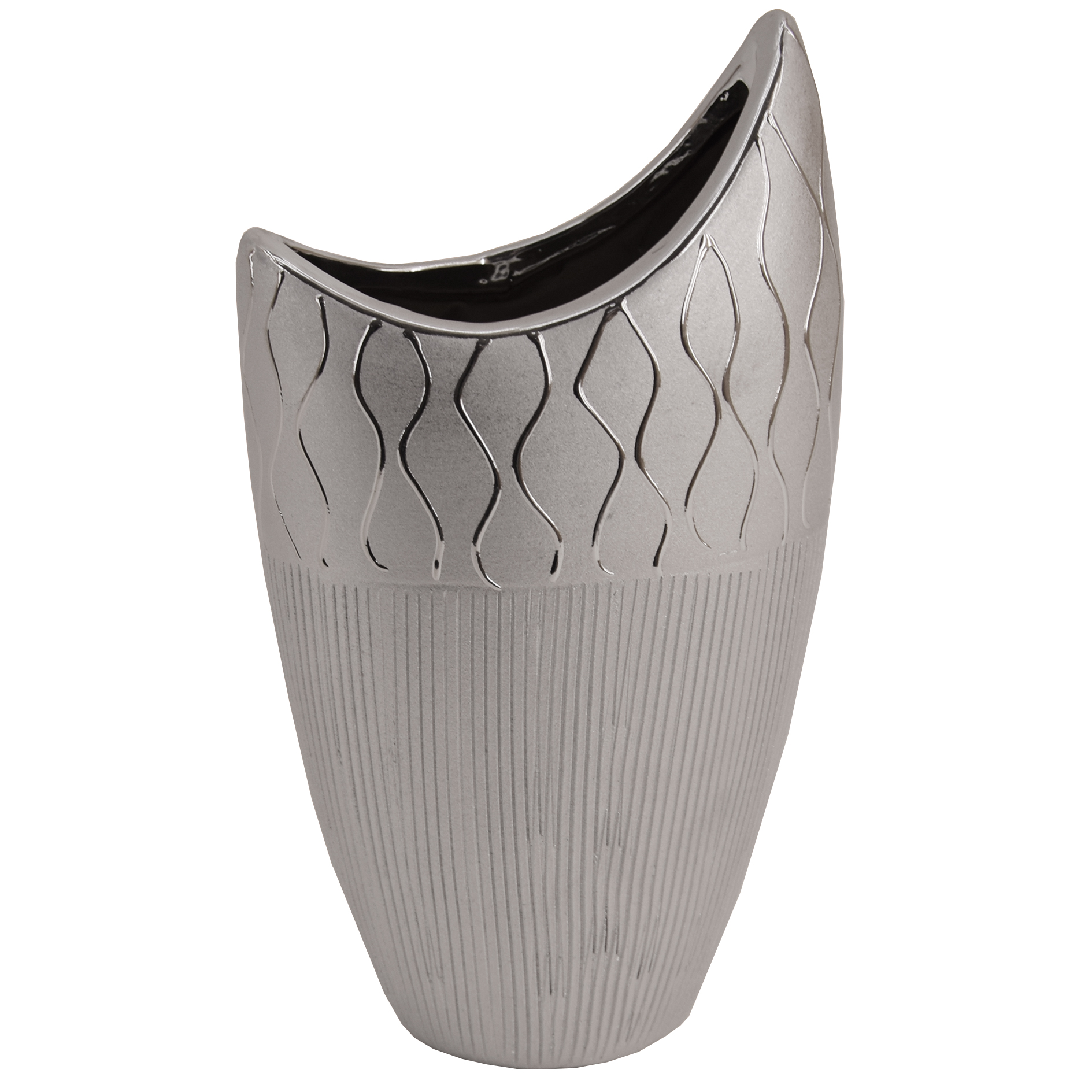 Vase - silber - 22,5 cm
