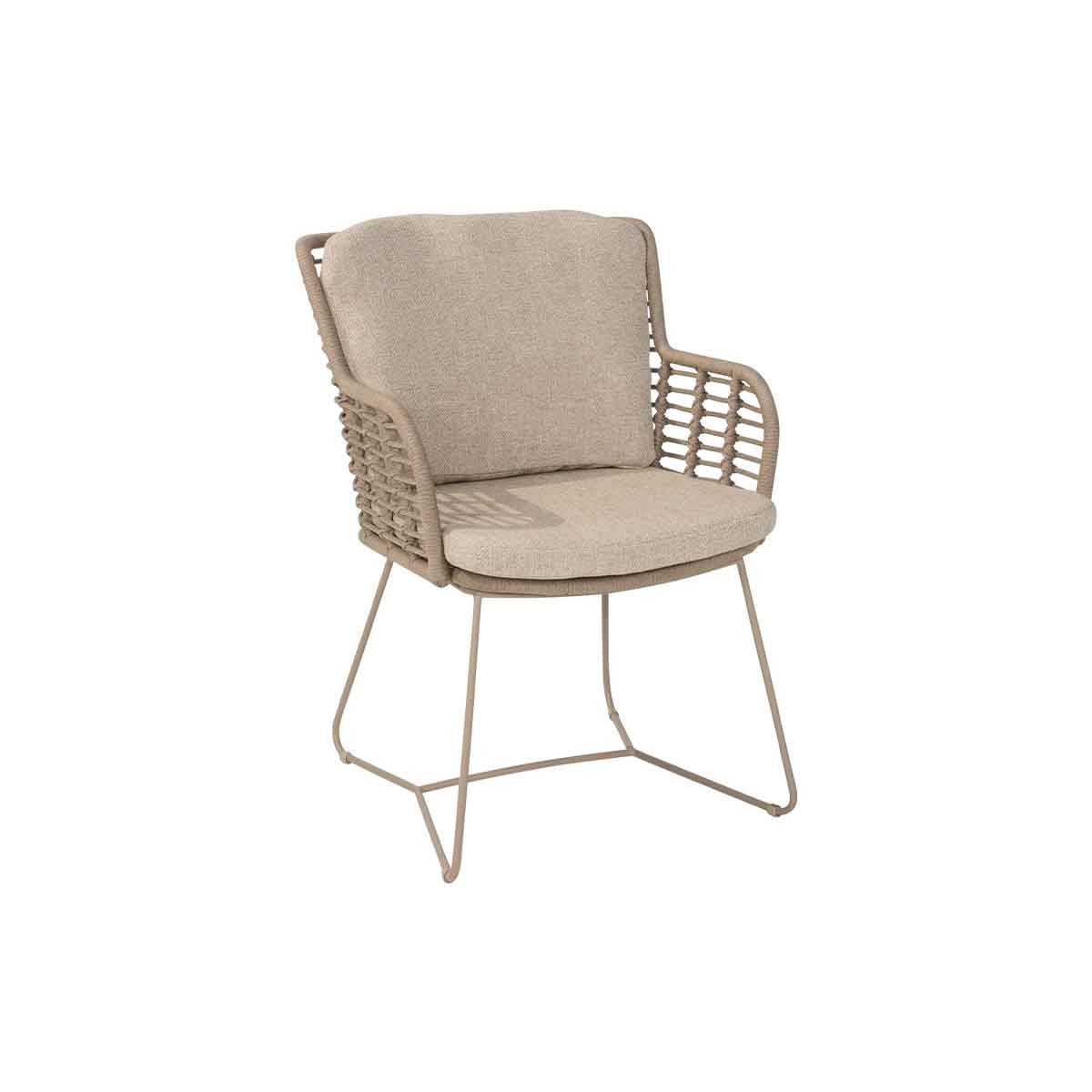 4 Seasons Fabrice Latte lounge dining stoel - Beige