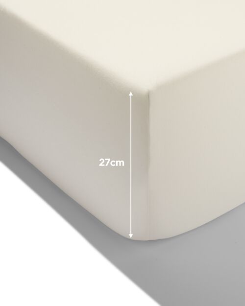 drap-housse jersey 160x200 écru