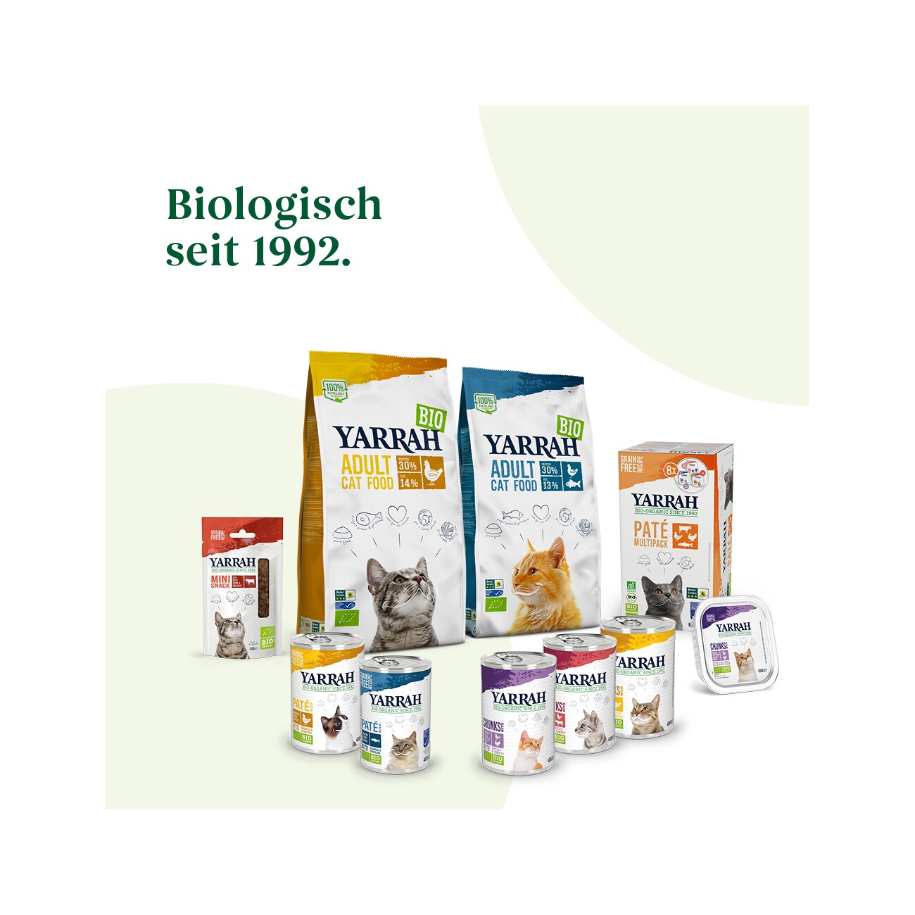 Yarrah Adult Bio Bröckchen 12x405 g  Fisch, Seetang und Spirulina