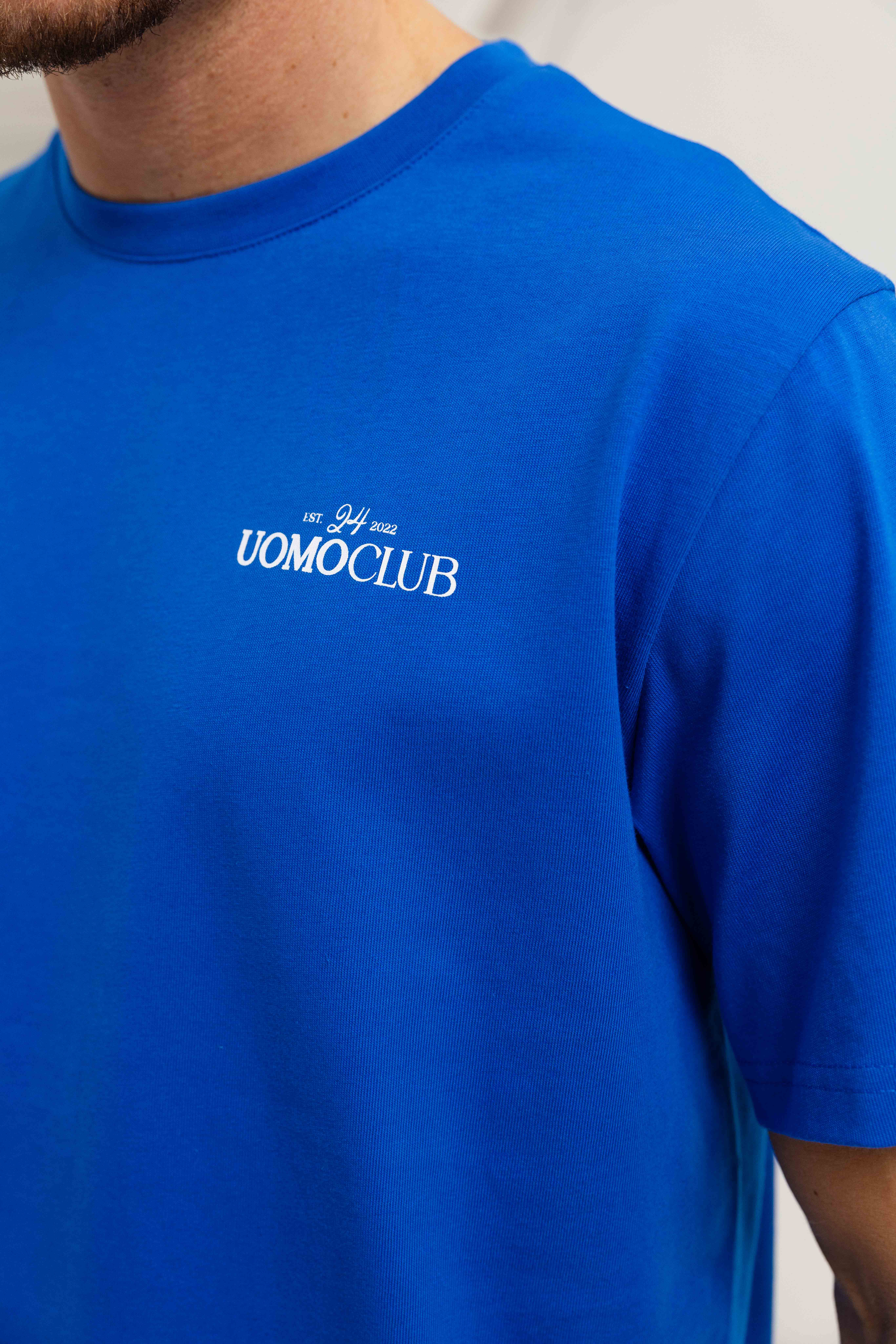 24 Uomo Club T-shirt Heren Kobalt Blauw