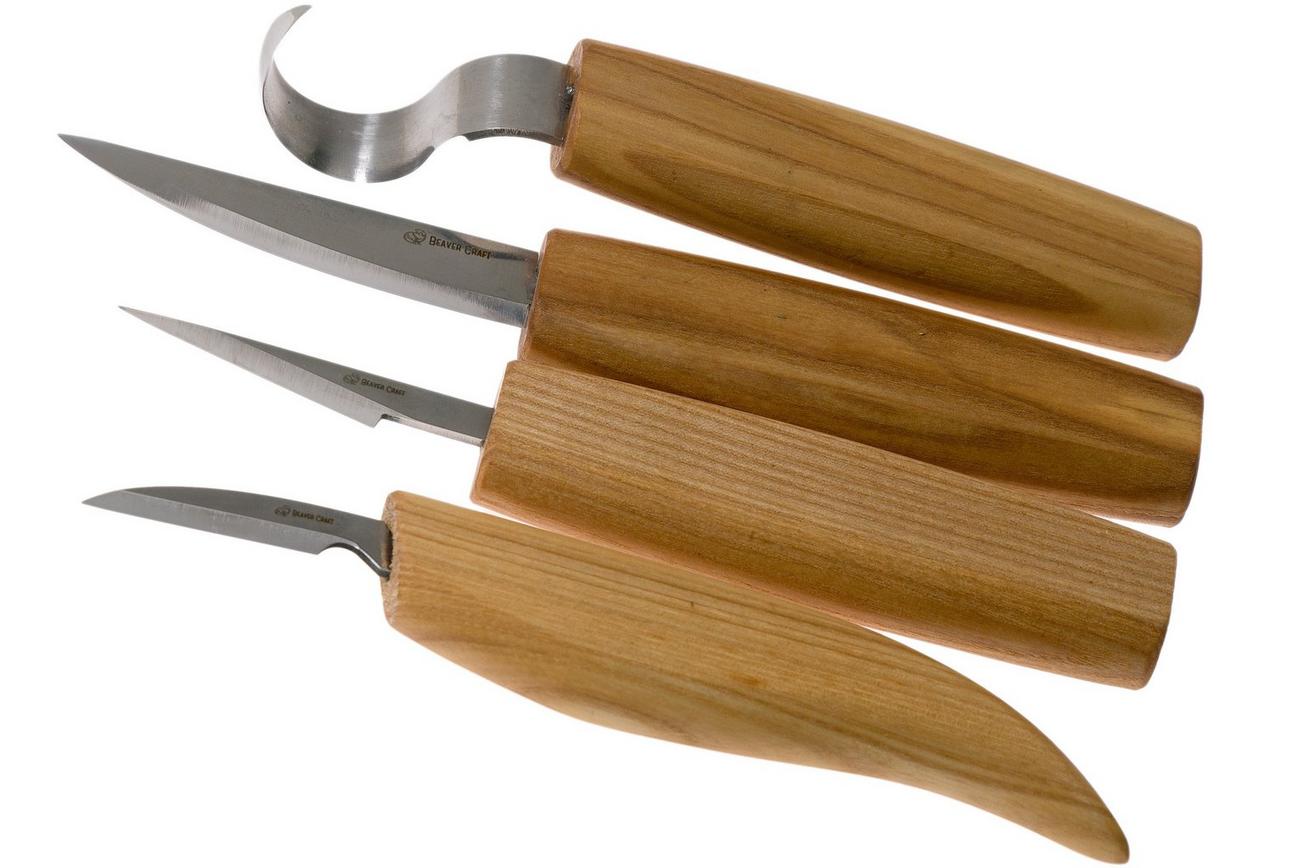 BeaverCraft Set of 4 knives S09 houtsnijset