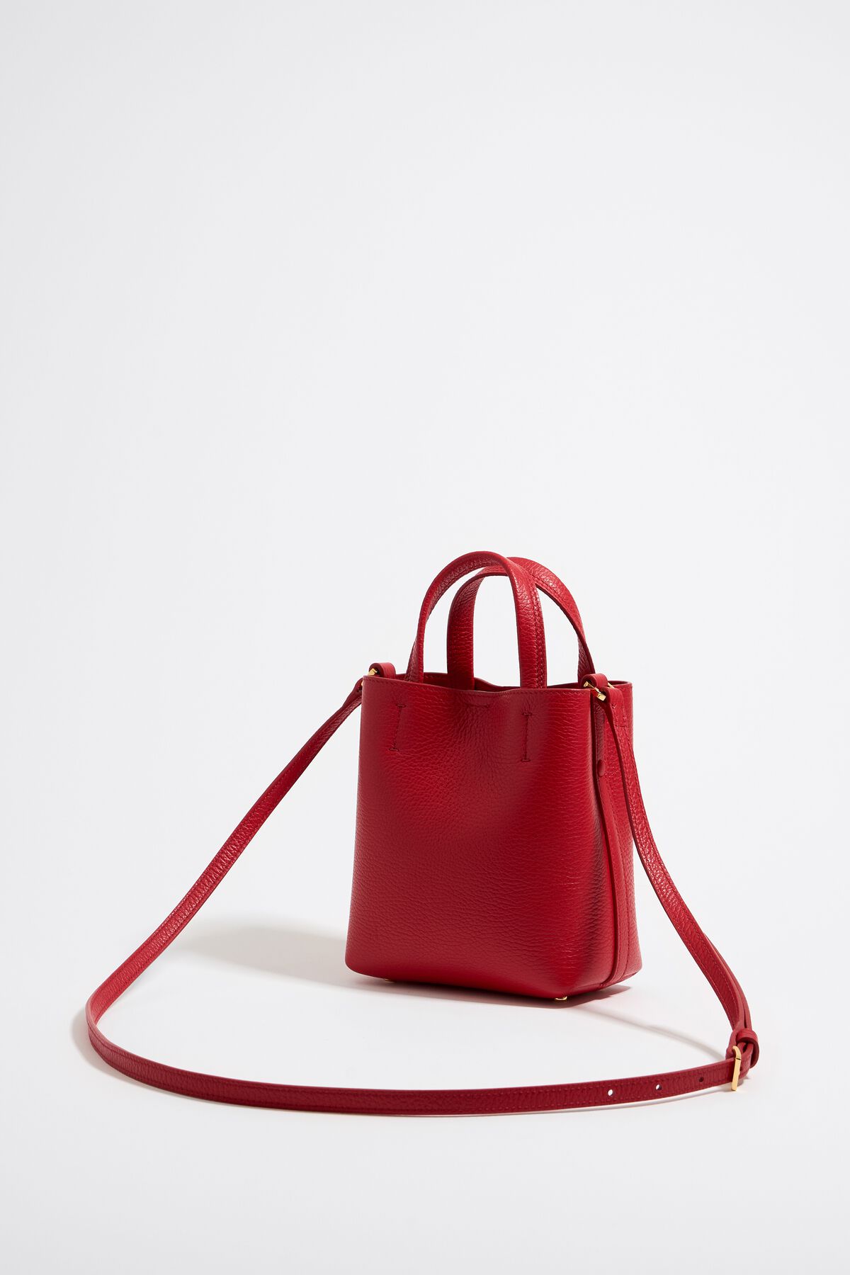 Bolsa mini de couro Chihuahua vermelha