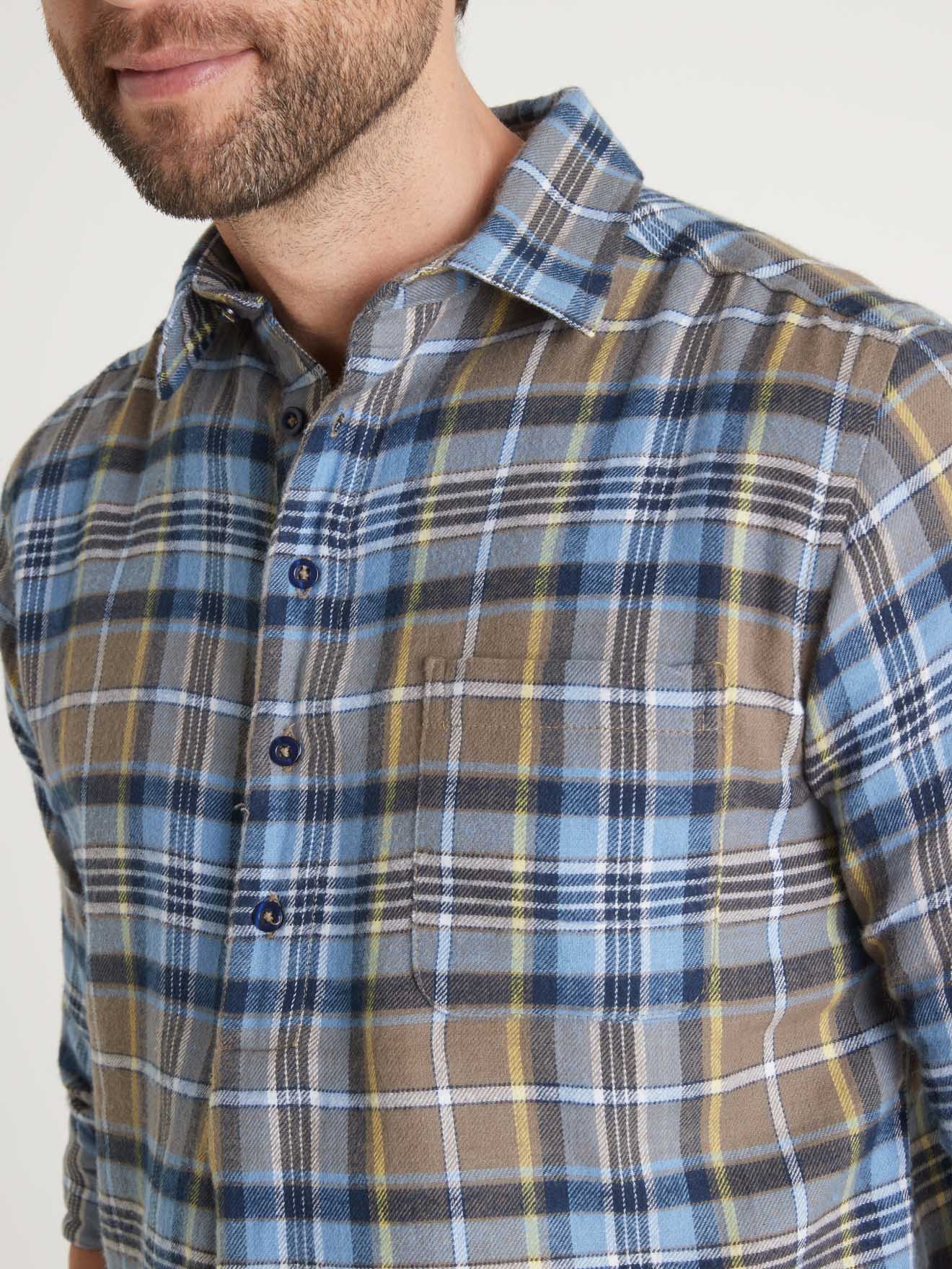 Chemise de travail extra longue flanelle