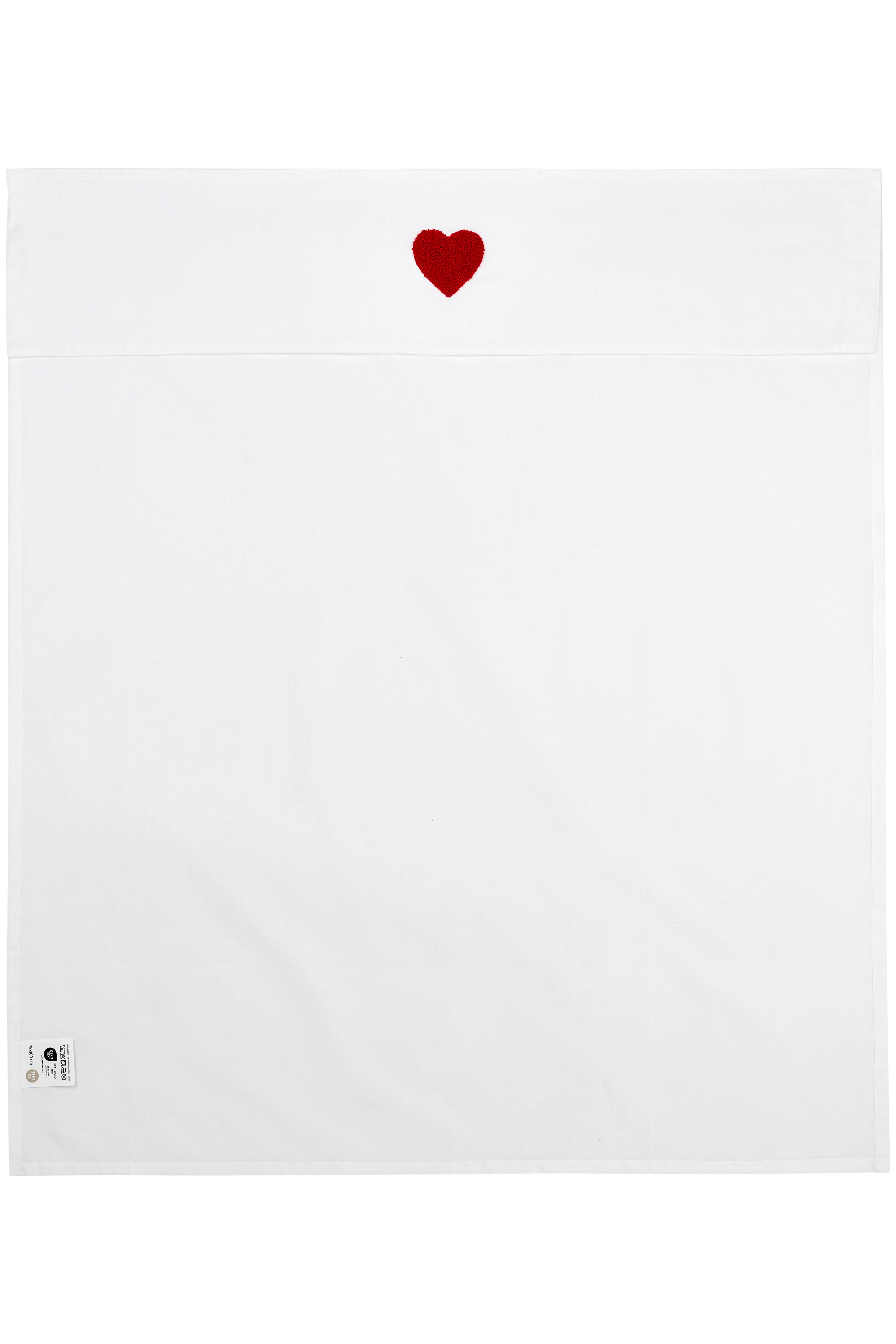 Meyco ledikantlaken Sweet Heart wit/rood