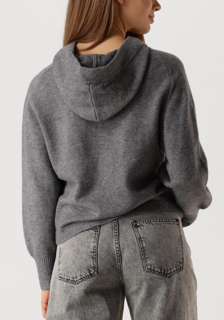 grijze co'couture trui row hoodie knit