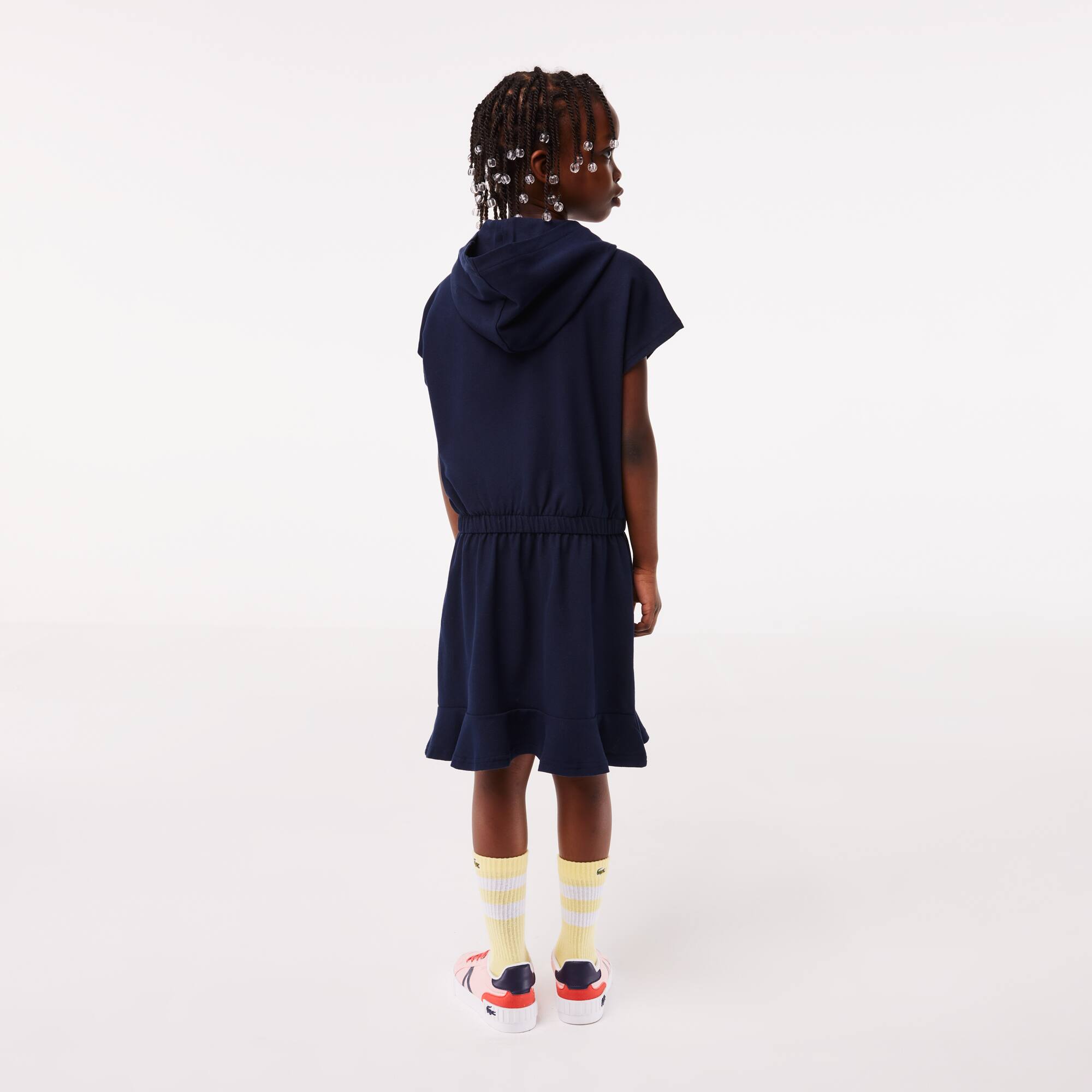 Robe sweatshirt sans manche fille Lacoste en piqué stretch Pantalons & Robes - Bleu - Lacoste - Fille