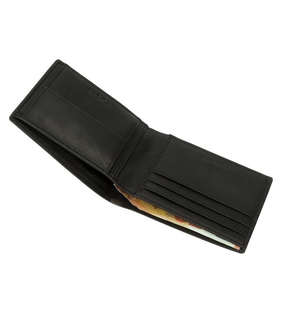 Carteira Pepe Jeans Marshal em couro preto