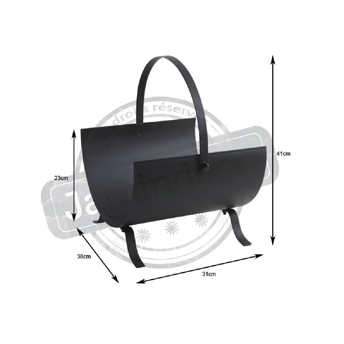 Aubry Gaspard Porte-bûches design - Métal noir