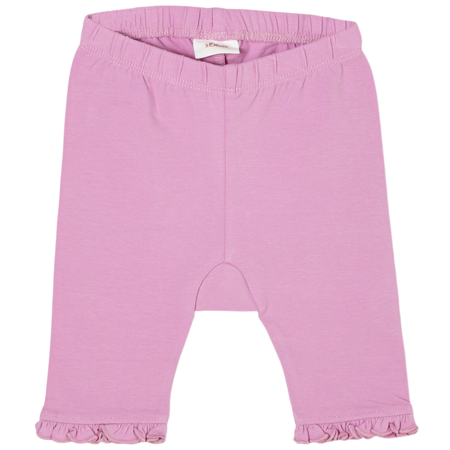 s.Oliver 34-Leggings mit Rüschen pink