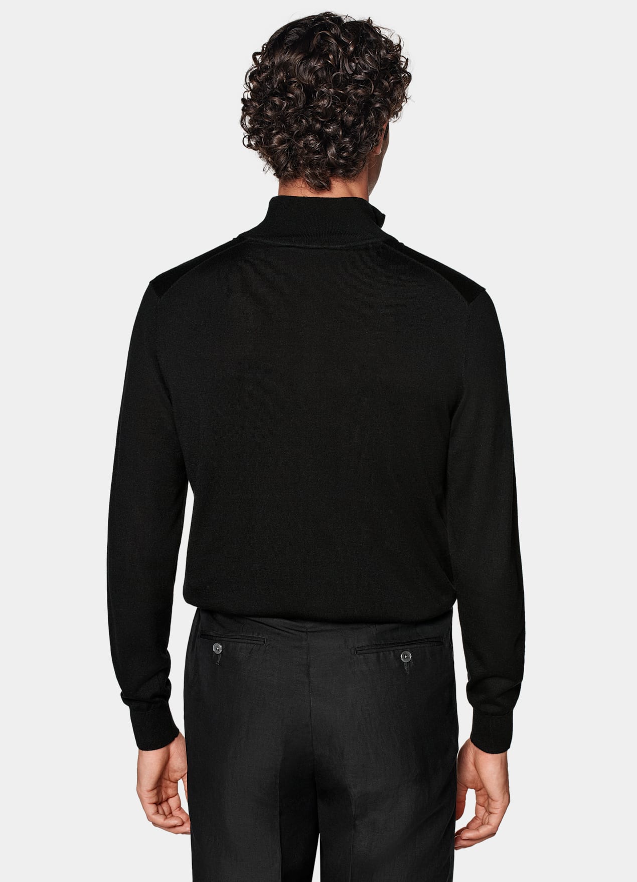 Pull semi-zippé noir