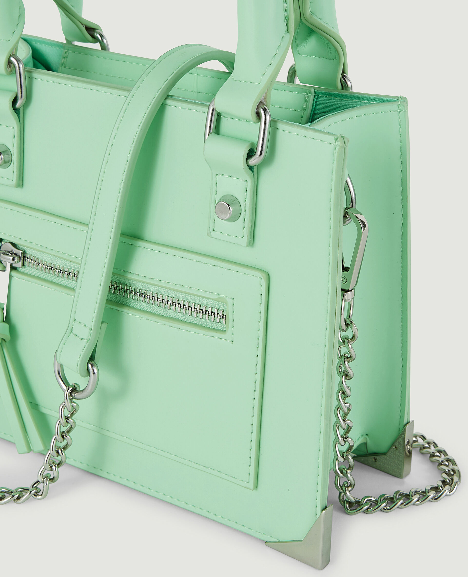 Sac boxy avec chaîne - Vert anis