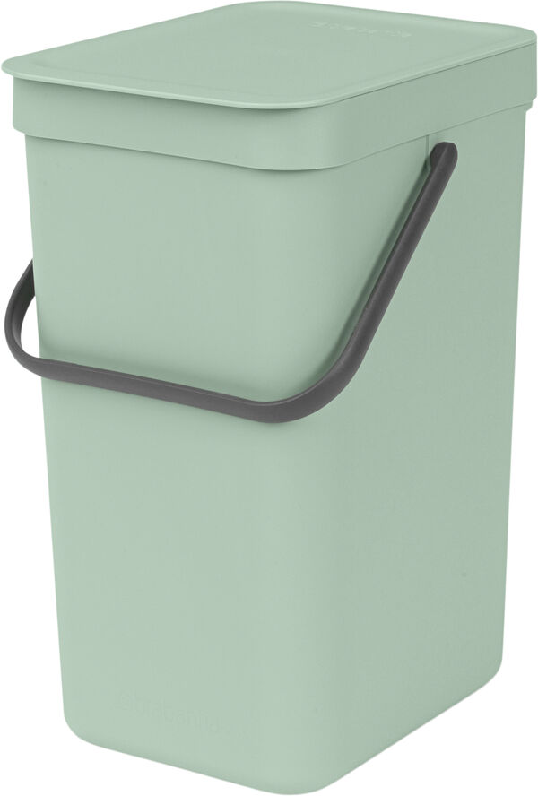 Brabantia Affaldsspand m/låg sort.kon. 12 ltr Jade green