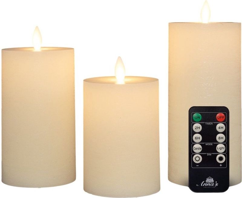 Anna's Collection - Stompkaars-USB - Wit - Set van 3 - LED-verlichting