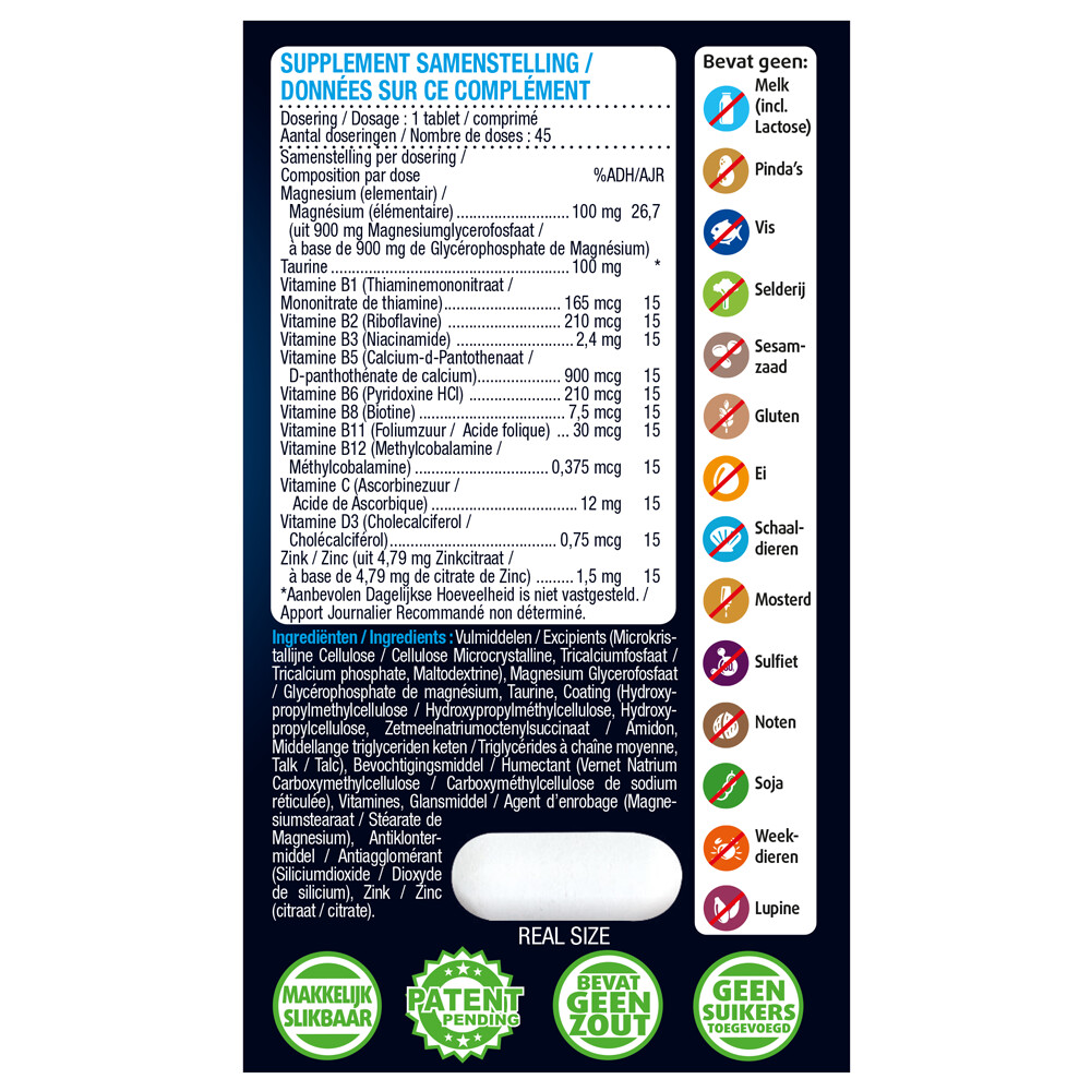 2x Lucovitaal Magnesium Spanning, Stress en Vermoeidheid45 tabletten