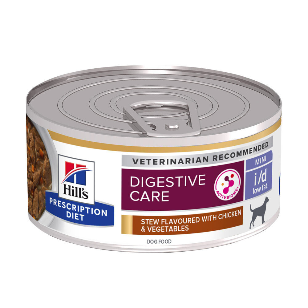 Hill's Prescription Diet i/d ActivBiome  Low Fat Digestive Care Mini - Hondenvoer veterinair - 156 Gram - groente, kip