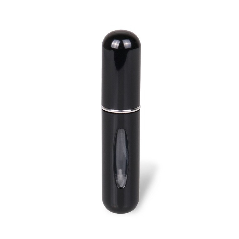 (3er Set) 5ml Mini Parfüm Zerstäuber Befüllbare Reise Sprüh Flasche mit Pumptechnik - Schwarz / Silber / Blau