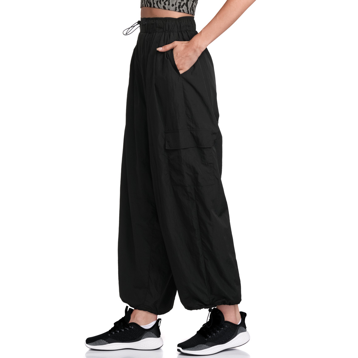 Gina Sports Damen Sport-Hose weit geschnitten schwarz