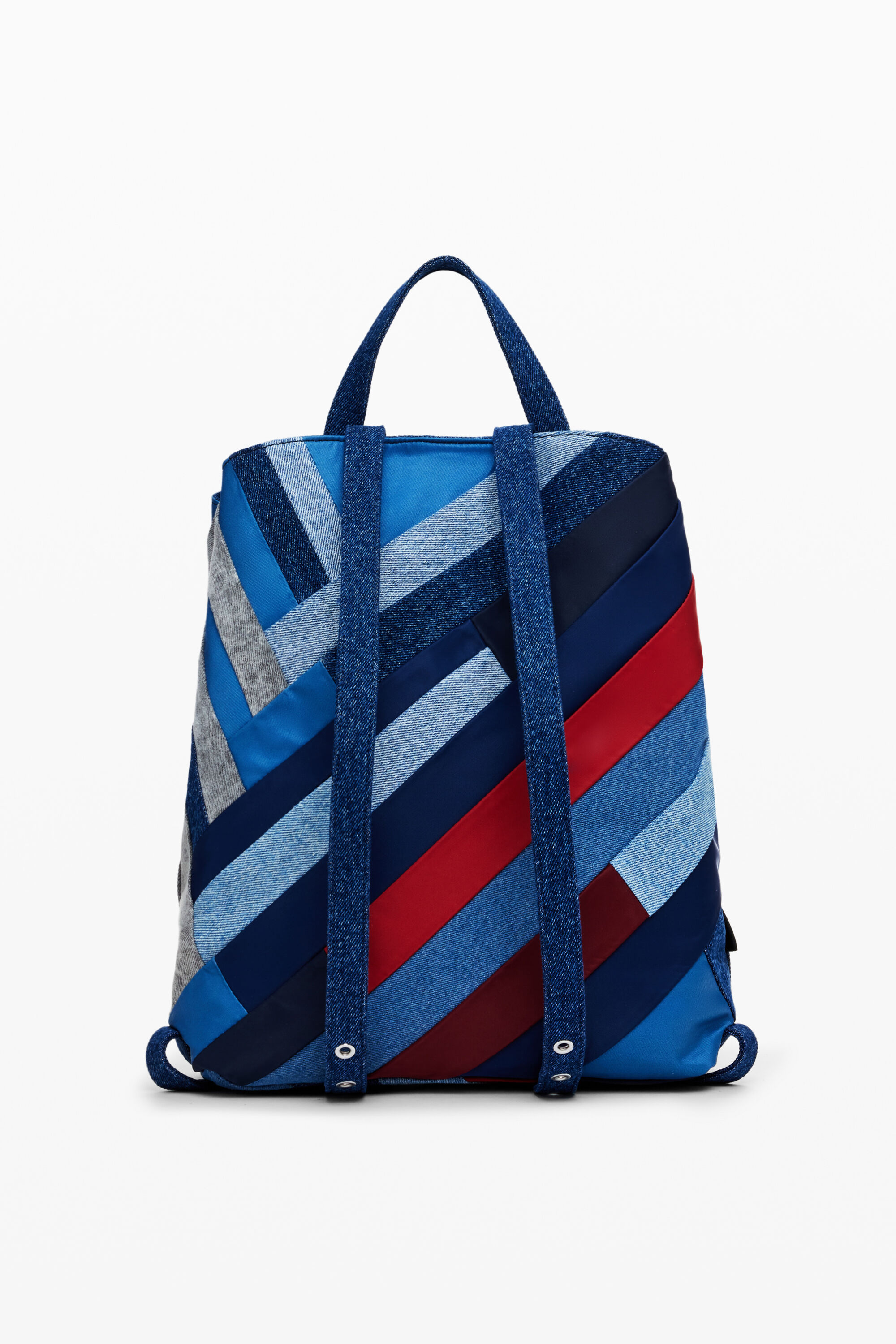mochila de retalhos de jeans