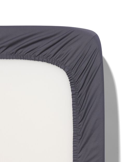 drap-housse percale 180x220 gris foncé