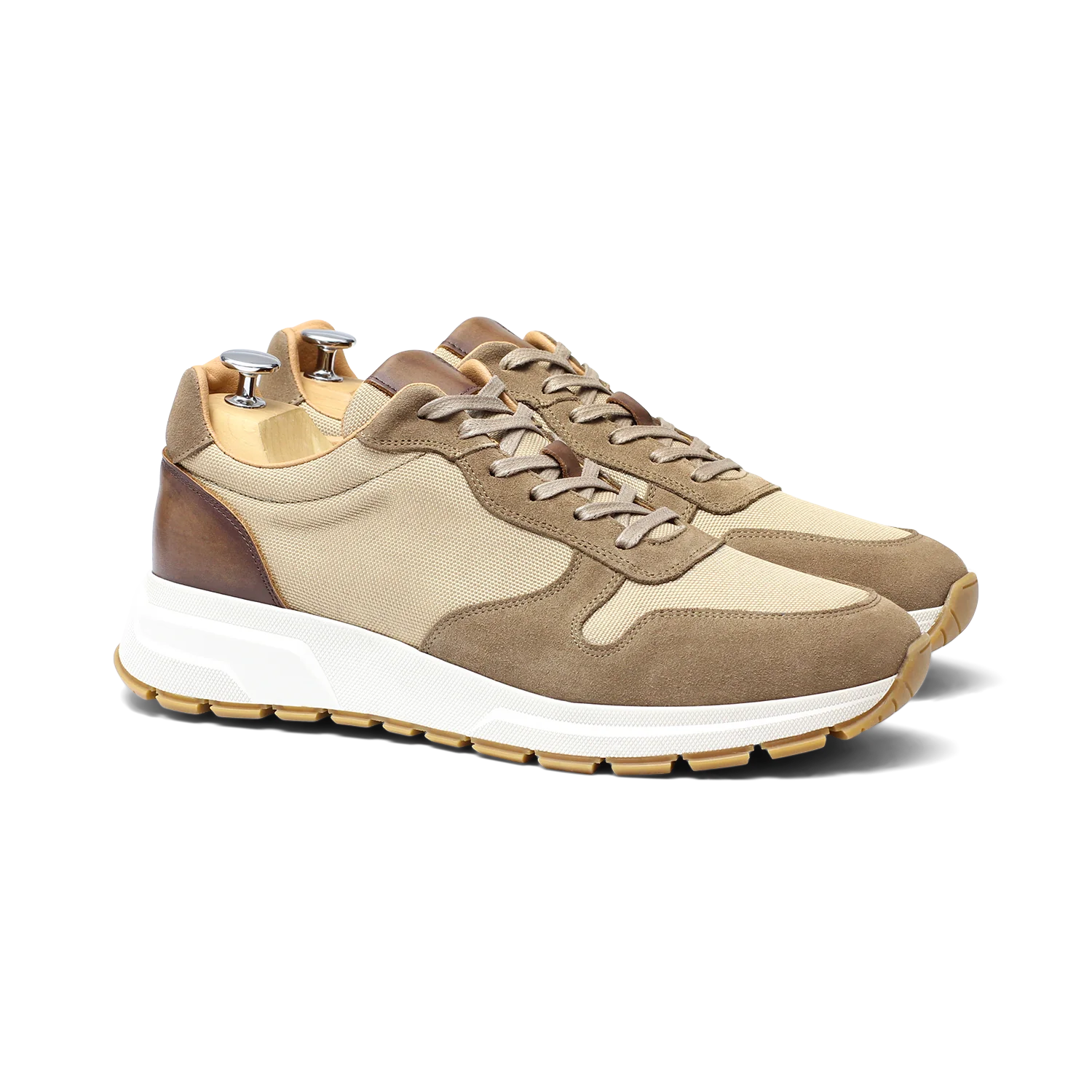 King-Sneakers / Basket en velours taupe