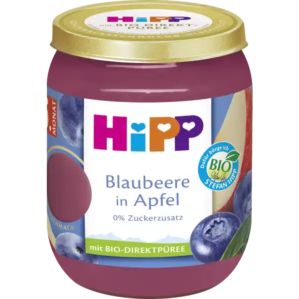 Bio Blaubeere in Apfel ab 5. Monat