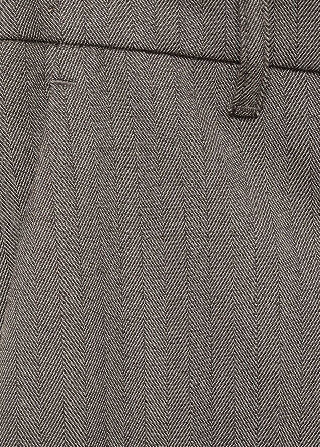 MANGO Pinstripe wideleg trousers Brown