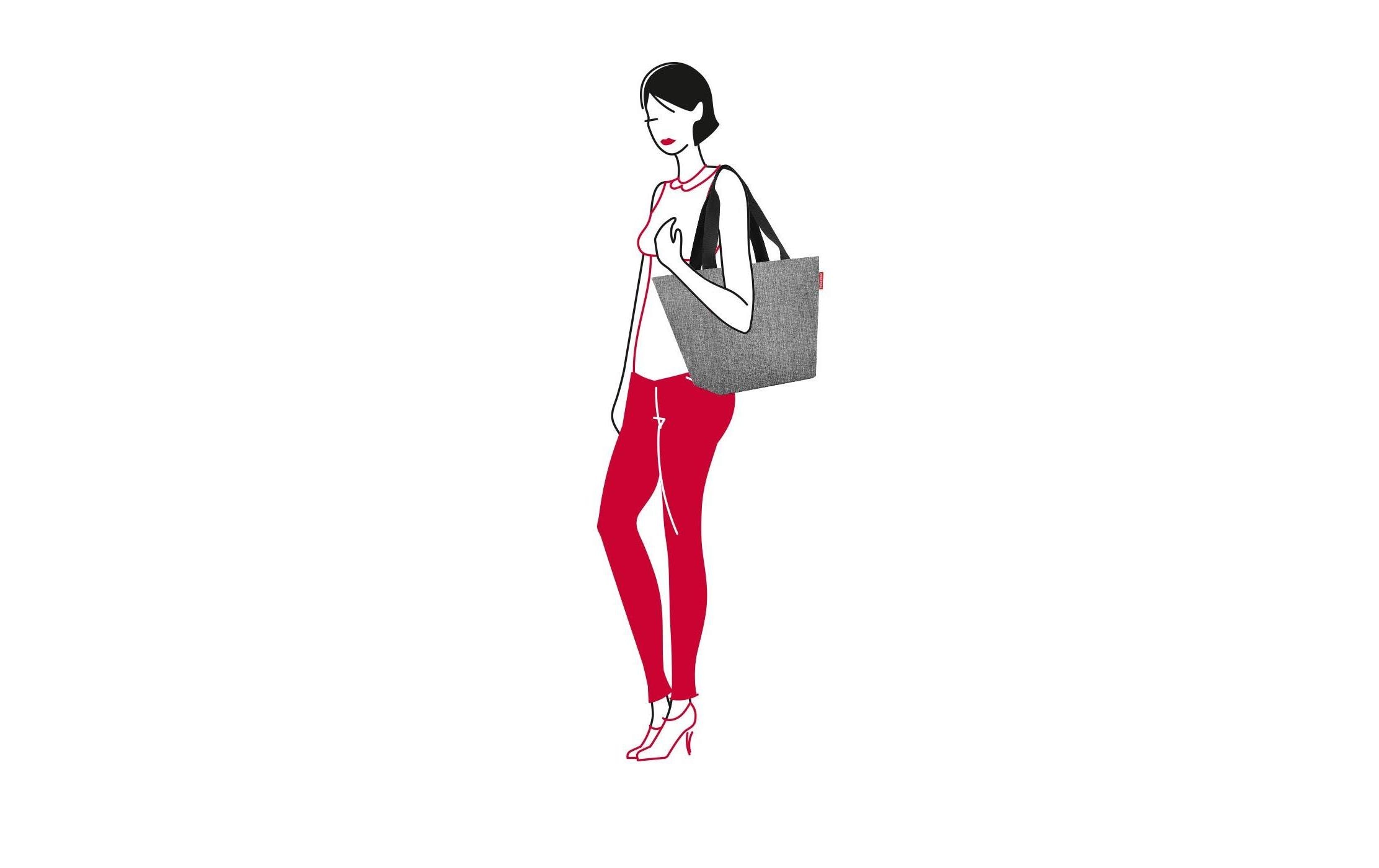 Tasche Shopper M Twist SilverEinkaufstasche mit Tragegriffen