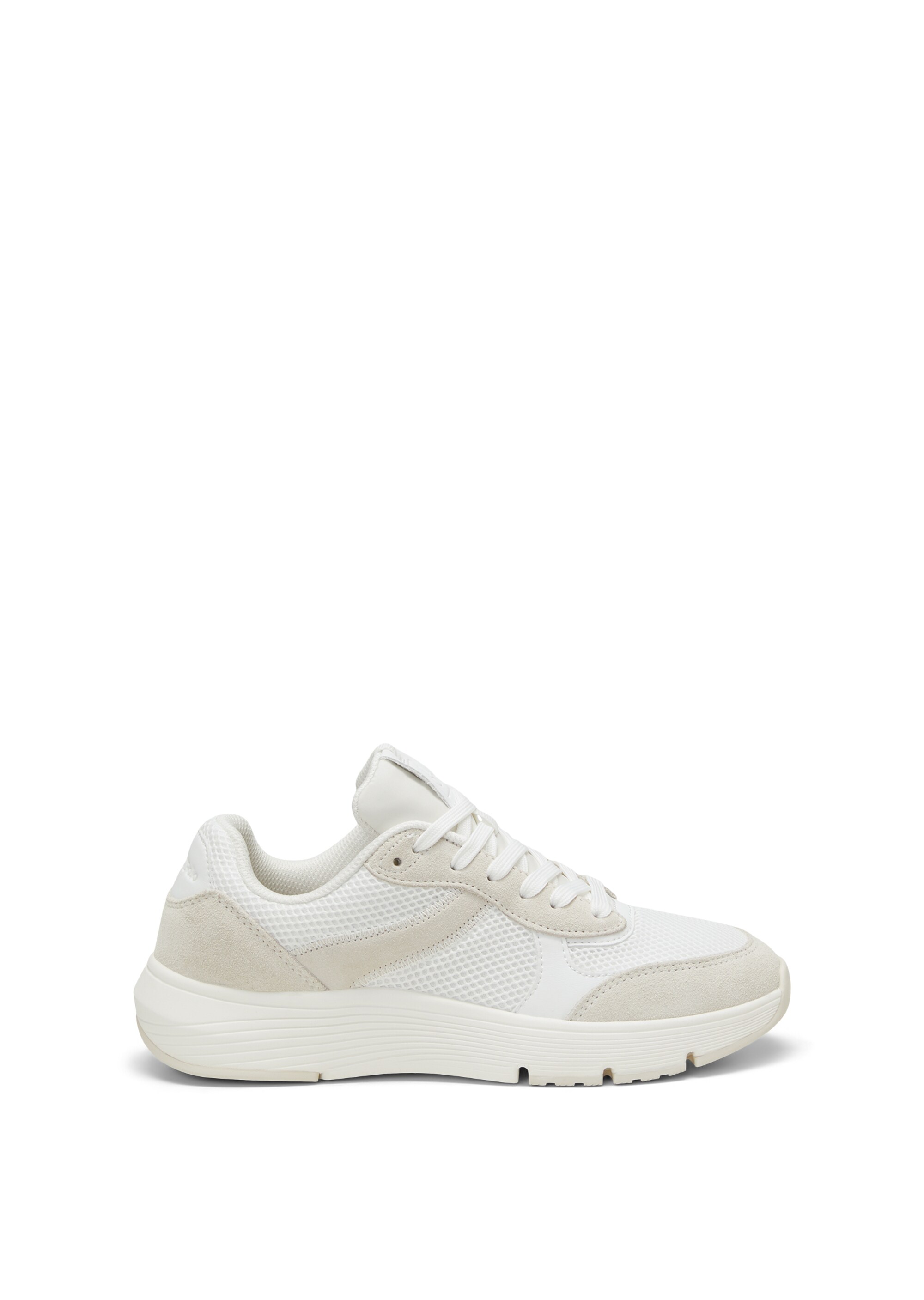 Sneaker aus Veloursleder-Mix mit Mesh