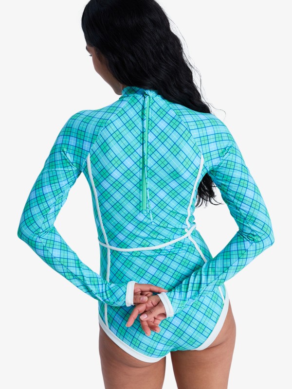 Go Girl Surf Maillot une pièce manches longues Vert Femme