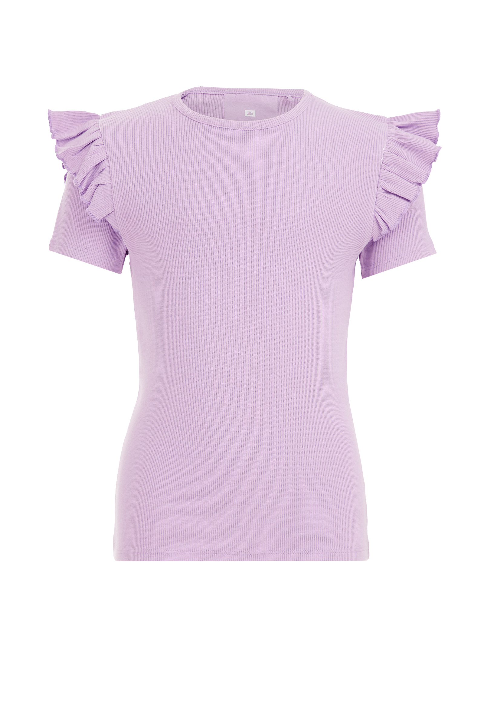 Meisjes T-shirt met ruches WE Fashion Lila