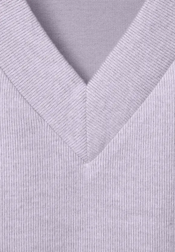 Weste mit V-Ausschnitt - soft pure lilac melange