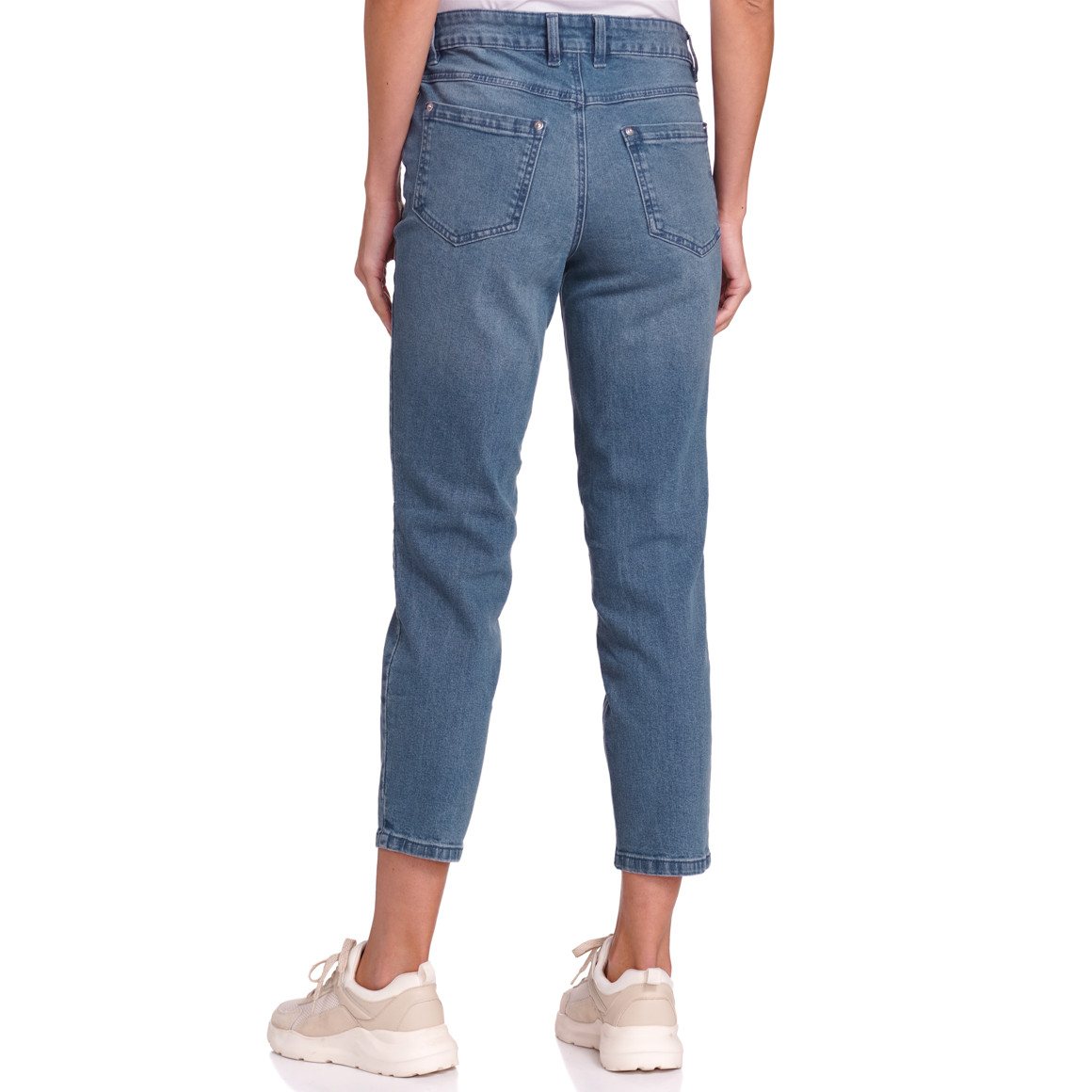 Gina Benotti Damen Straight-Jeans im Cropped-Style blau