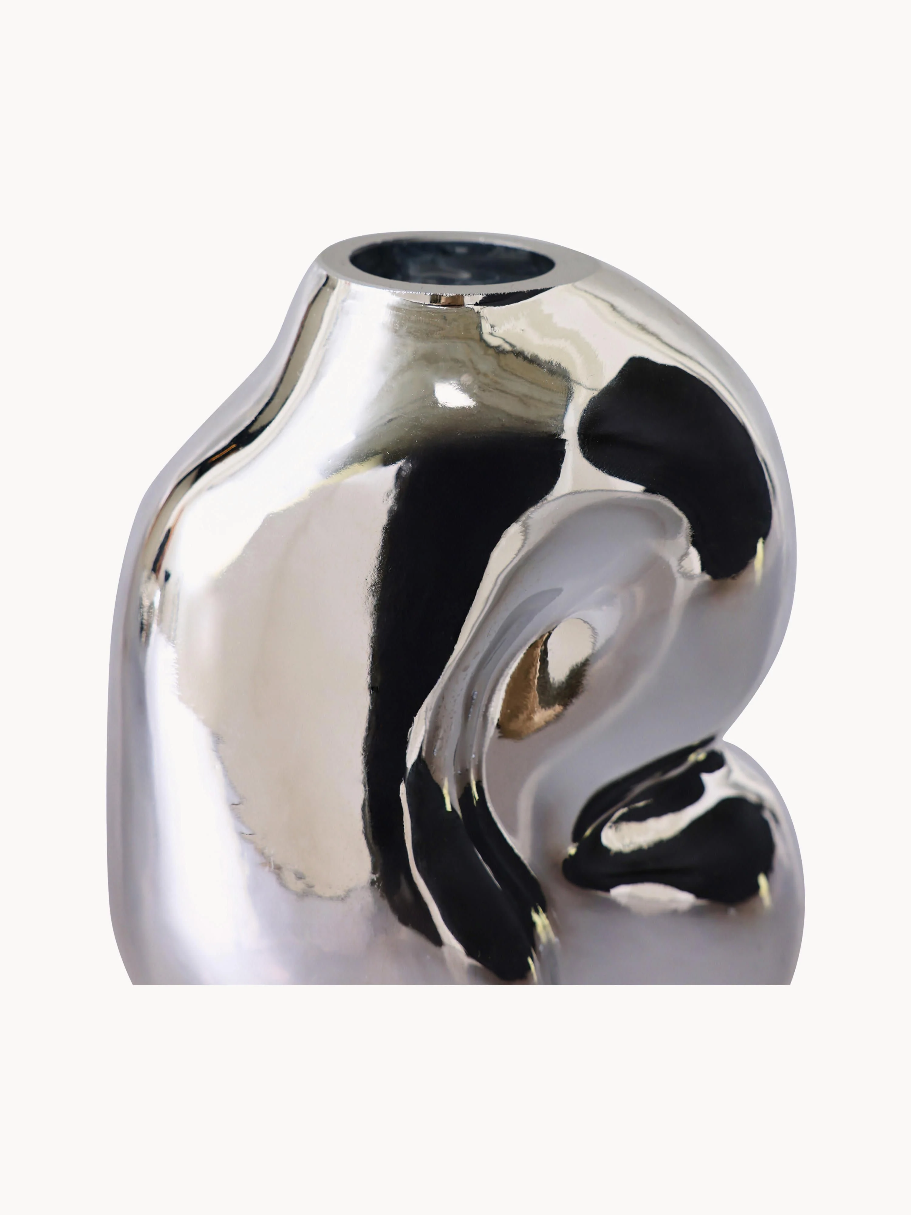 Handgemaakte glazen vaas Gleam, H 18 cm