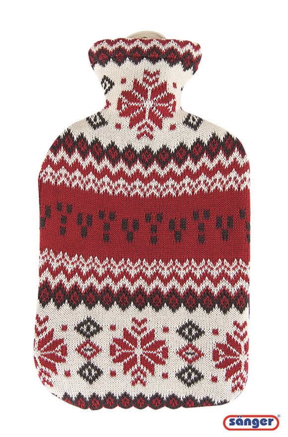 SAENGER Wärmflasche aus Naturkautschuk mit Strickbezug 2l Nordstern 1 Stk