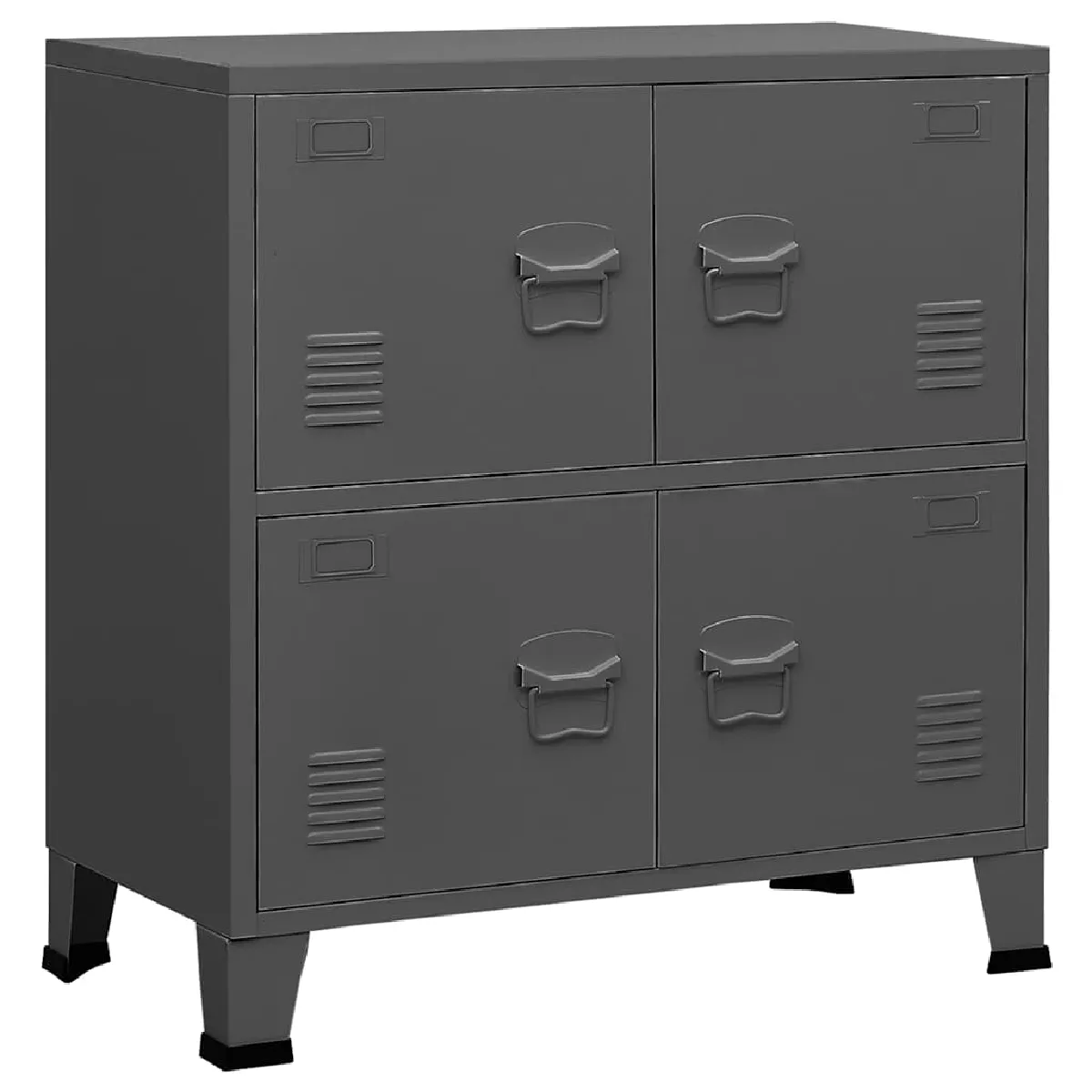 VIDAXL Coffre Industriel Anthracite