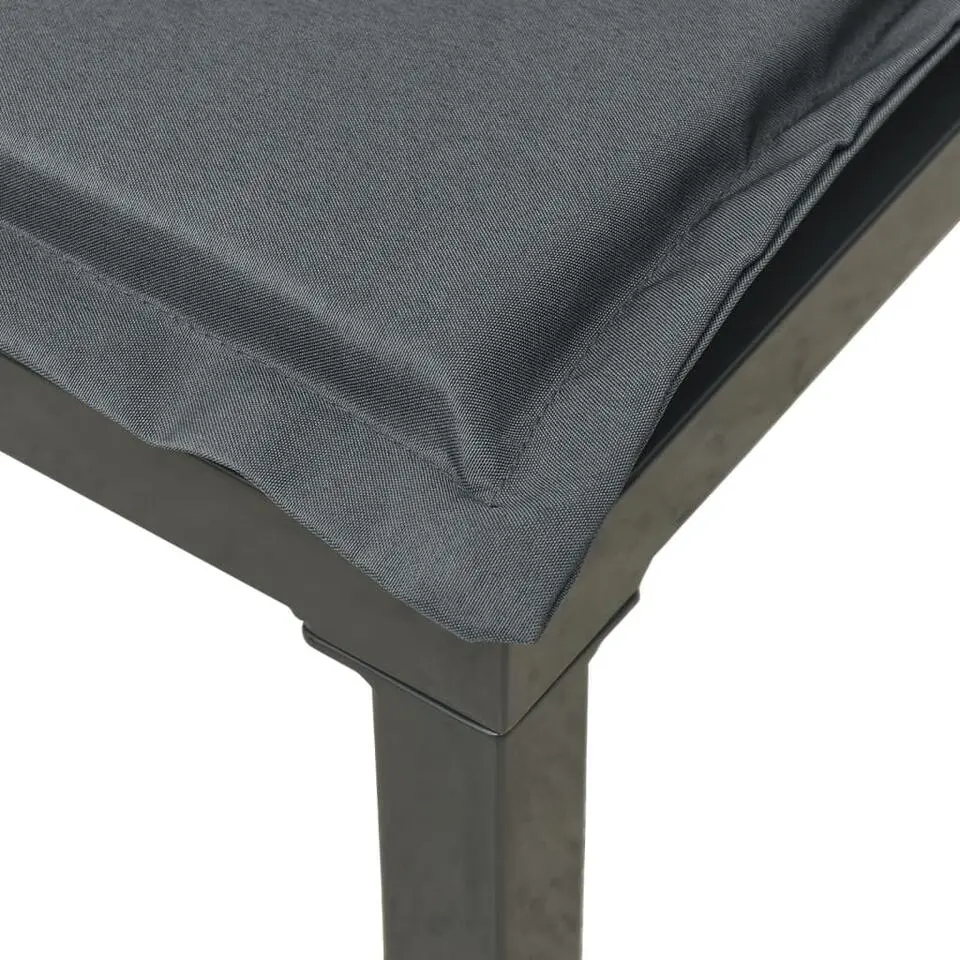 vidaXL - Tuinhoekstoelen - Zwart en grijs - Poly rattan - 2 stuks - Met kussens