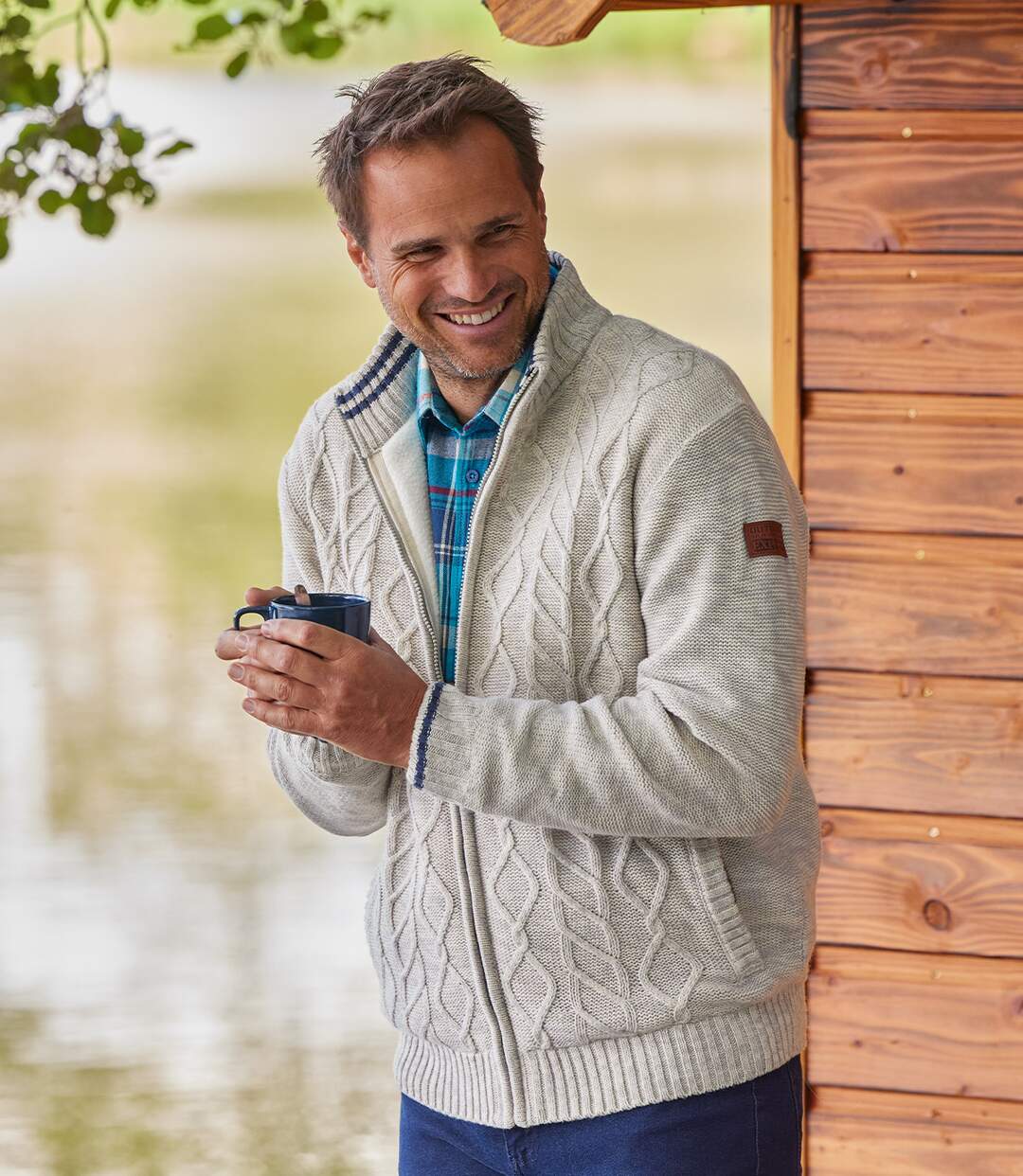 Blouson Tricot Doublé Polaire Outdoor