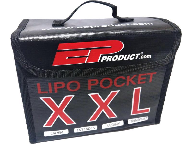 EP LiPo-Tasche XXL 215 x 155 x 115 mm Für sicheres Transportieren, Laden und Lagern von LiPo Akkus