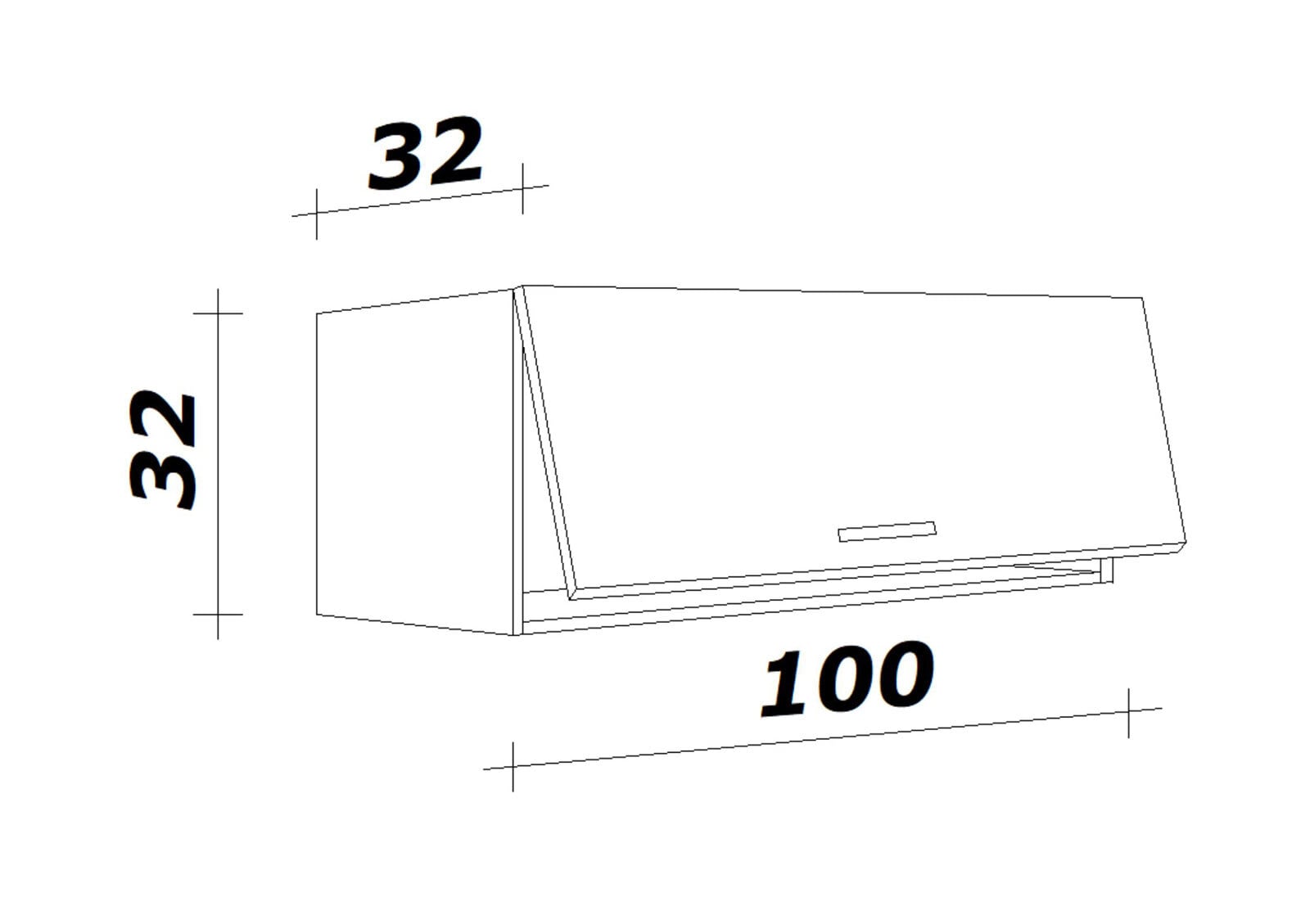 Hängeschrank Weiß/Braun