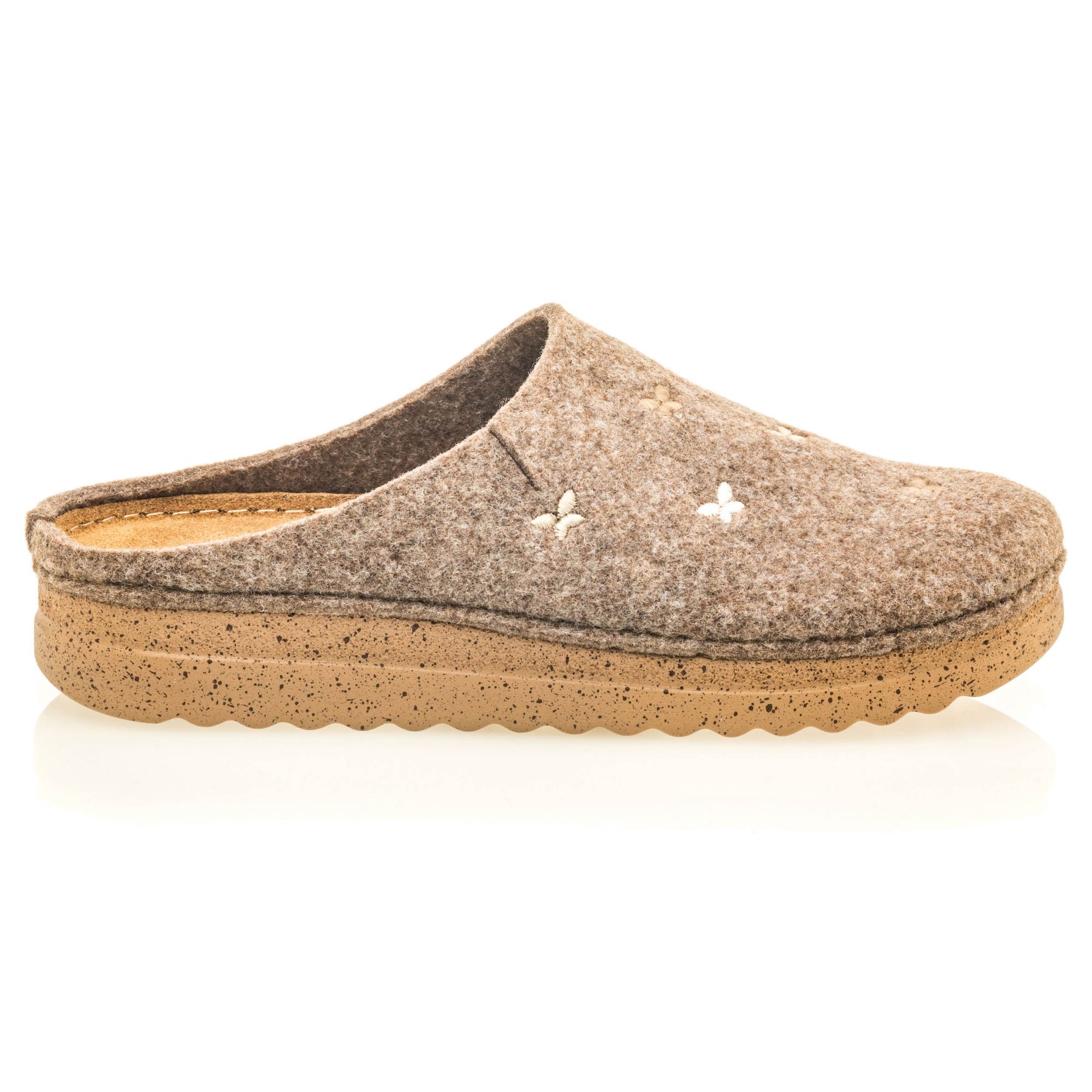 Pantoufles mules Femme taupe