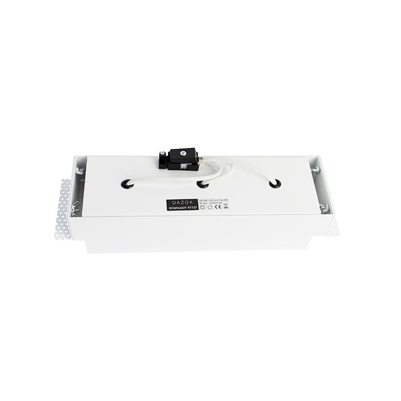 Set van 6 Inbouwspot wit draai- en kantelbaar trimless 3-lichts - Oneon
